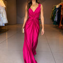 Vestido Gerlane com Decote V e Drapeado Frontal