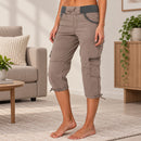 Calça Talyssa Capri com Cós Largo e Cordão Ajustável
