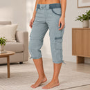 Calça Talyssa Capri com Cós Largo e Cordão Ajustável